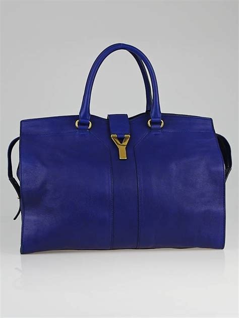 ysl chc cabas large|SAINT LAURENT Leather Large Cabas Chyc Blue.